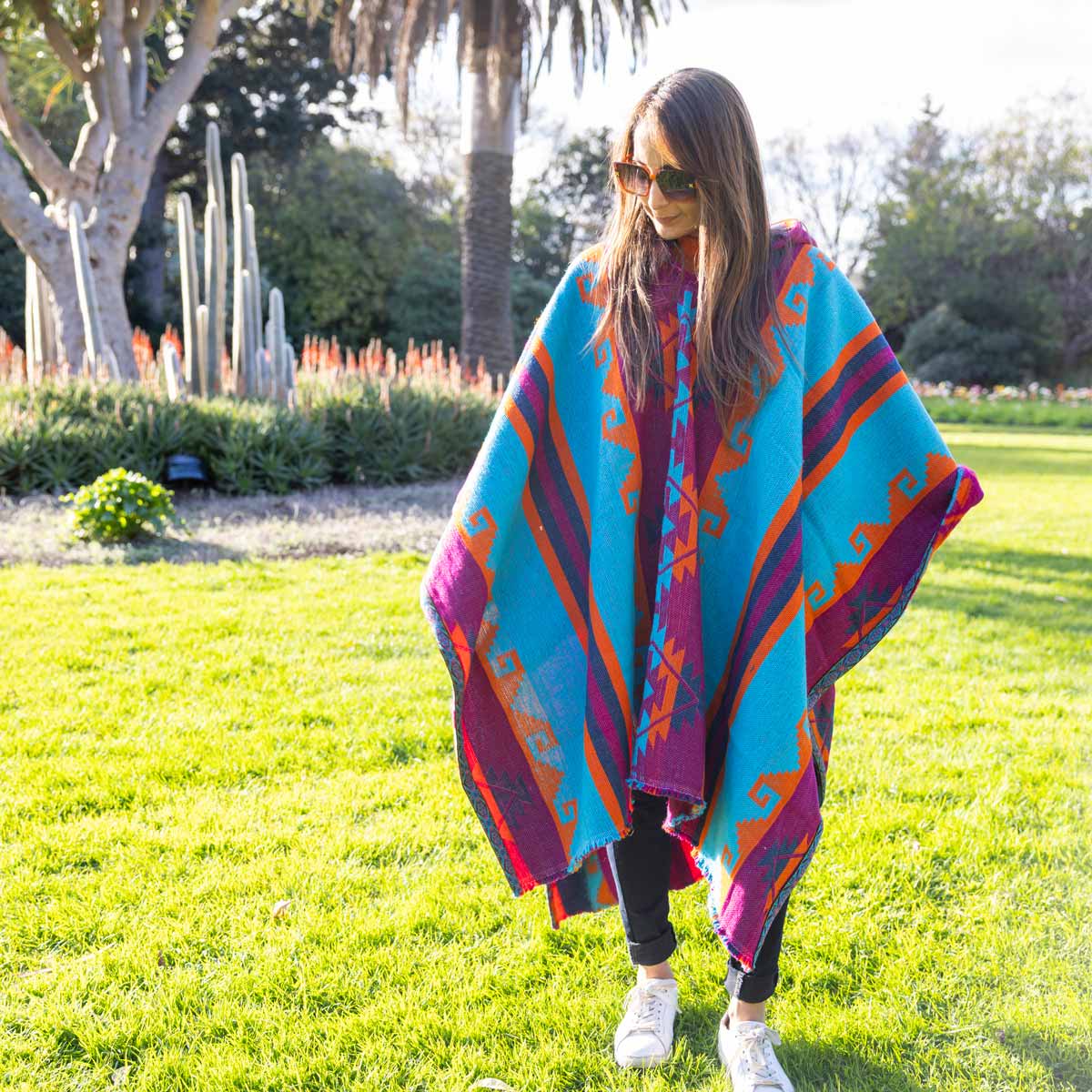 Sheep Wool Poncho - Fiesta (Adult Size)