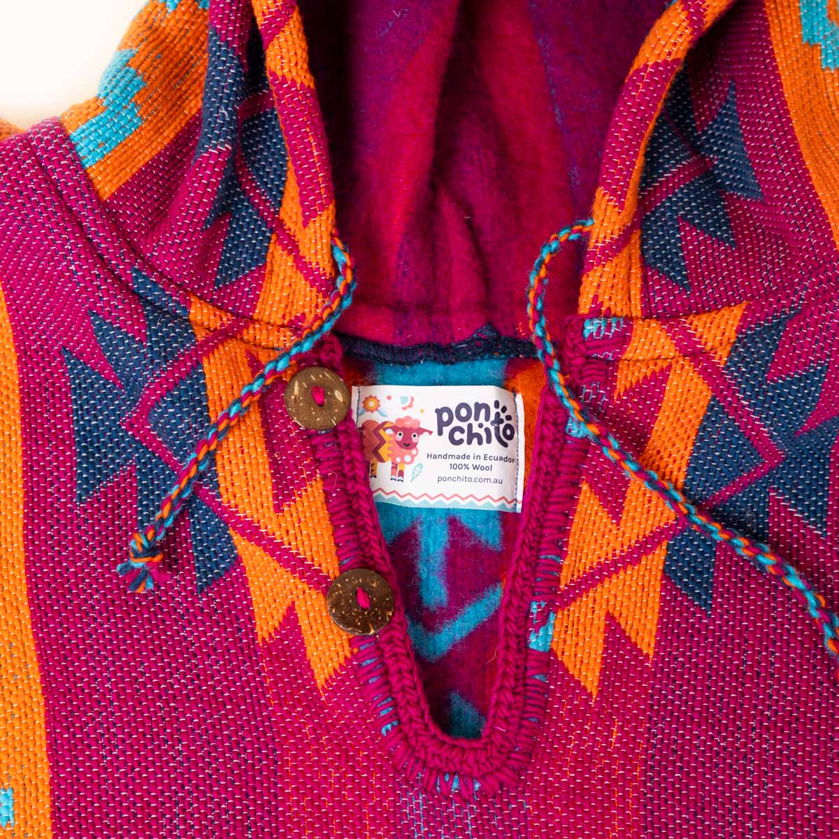 Sheep Wool Poncho - Fiesta (Adult Size)
